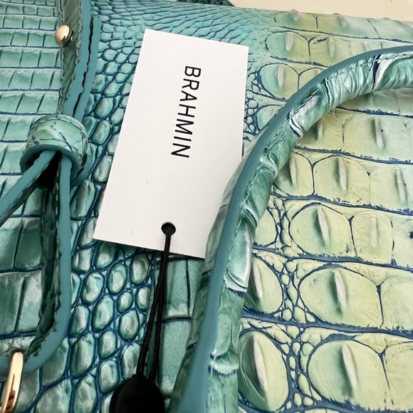 BRAHMIN small  Finley Sea foam OmbreMelbourne Genuine Leather bag - Picture 5 of 9